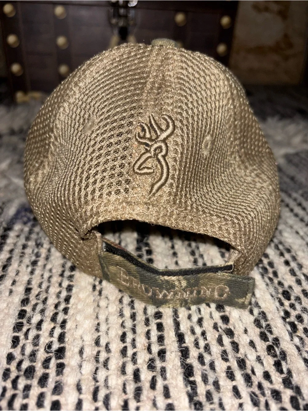 Browning Mossy Oak Treestand Camo Hat Grey Buckmark